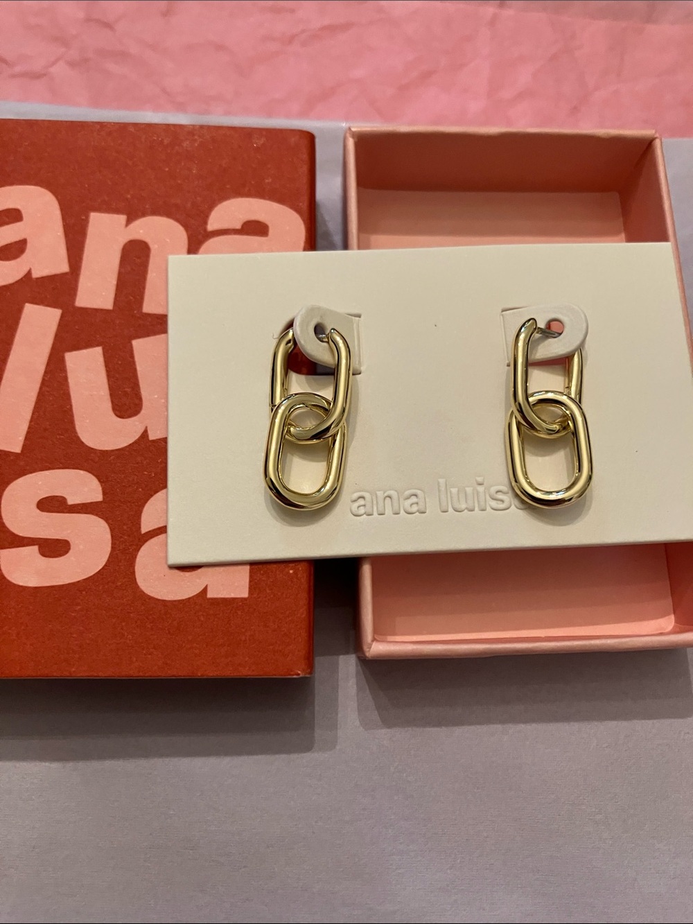 Ana Luisa  Gold Link Drop Earrings